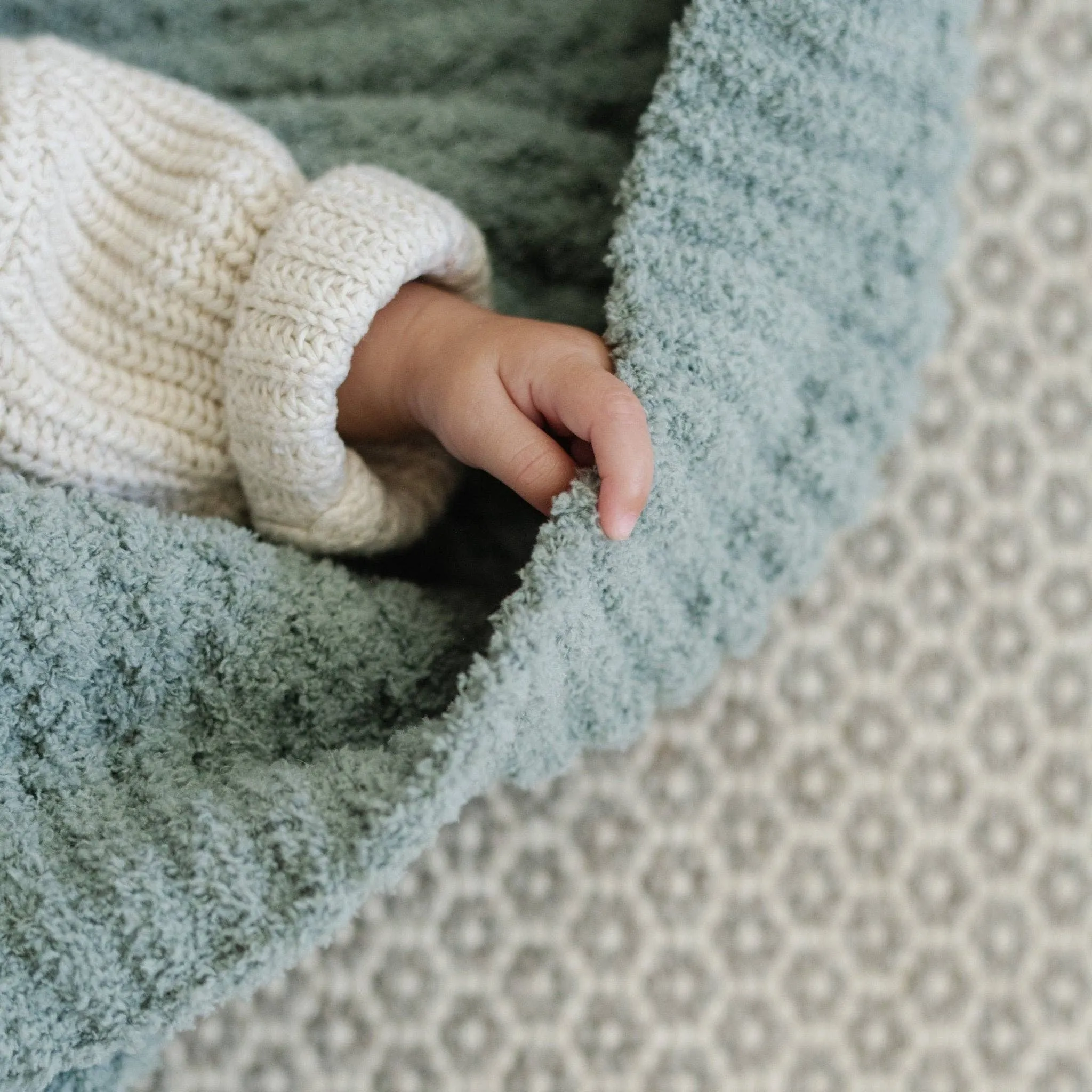 WAFFLE KNIT RECEIVING BLANKETS: Rosette