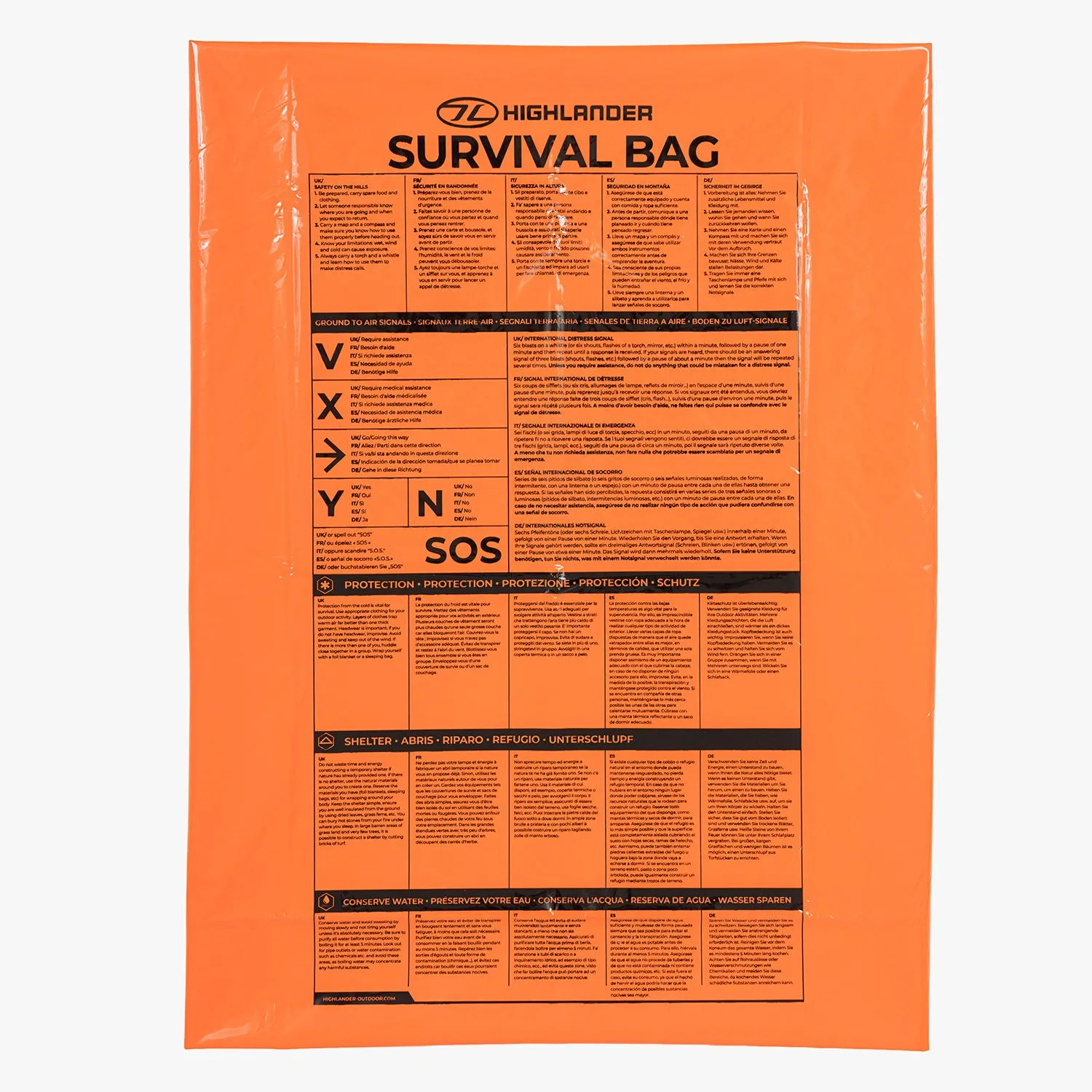 XL Survival Bivvy Bag, Orange
